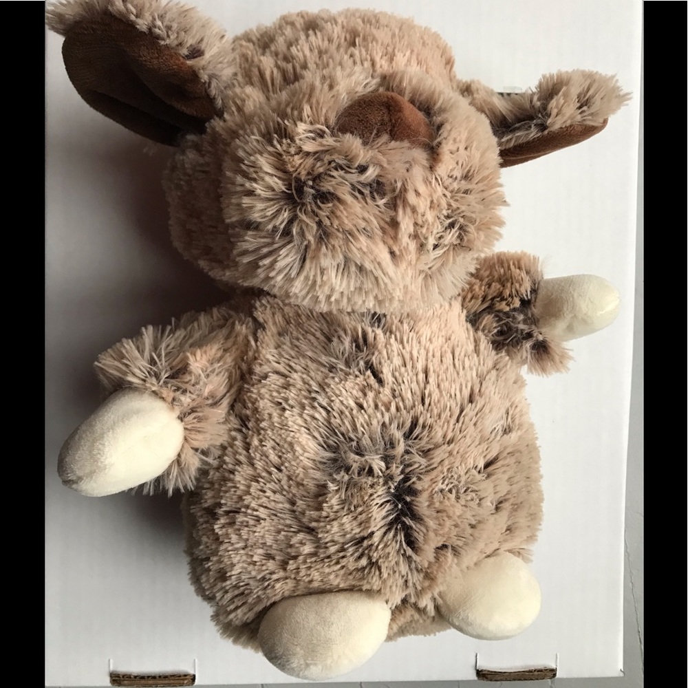 Spark create Imagine brown plush dog rattle 11”